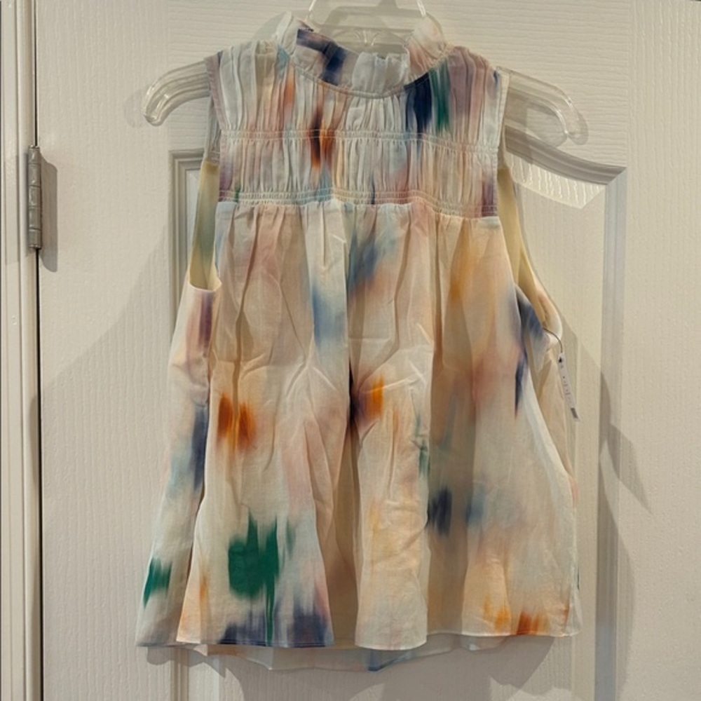 NWT Joie Porcelain Multi-Color Sleeveless Top
